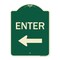 Signmission Parking Lot Enter Left Arrow Heavy-Gauge Aluminum Architectural Sign, 24" x 18", G-1824-23427 A-DES-G-1824-23427 - alternate 1